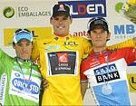 Frank Schleck sur le podium de Paris-Nice 2009